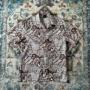 Vintage 1980s Jantzen Abstract Paisley Button-up Shirt Medium